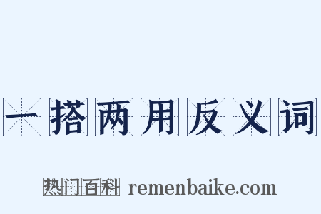 一搭两用反义词是什么意思的图片